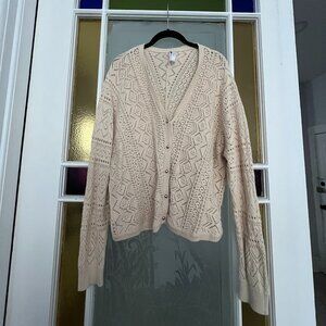 Avantlook Crochet V Neck Cardigan